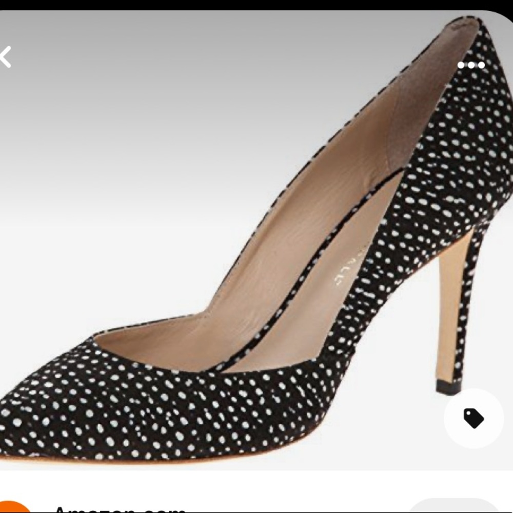 Loeffler Randall Pari Pump, black White pebble, size 7